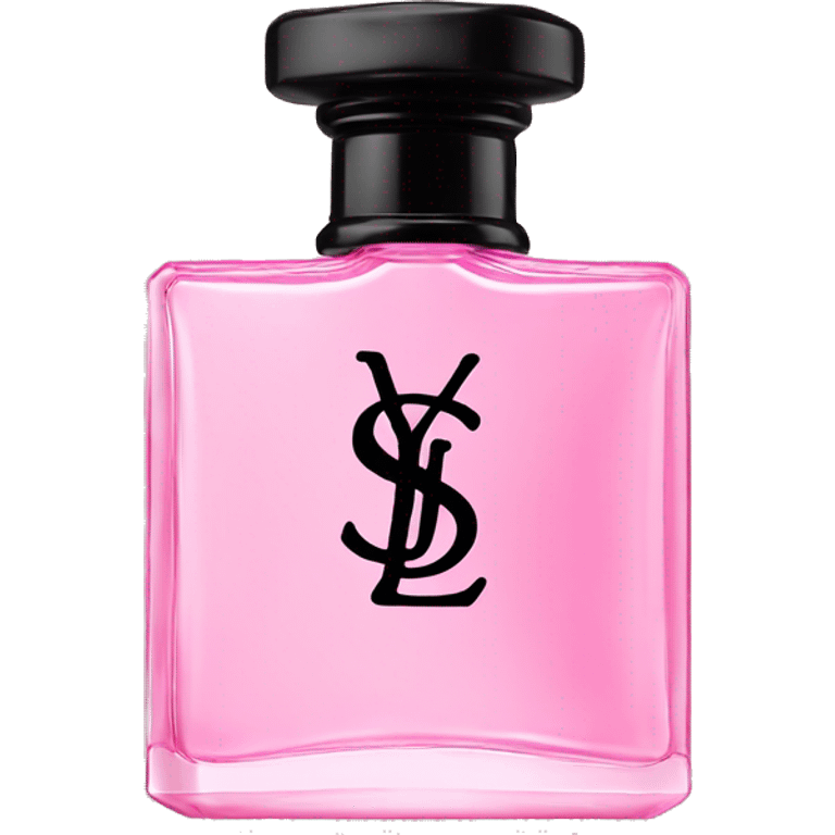 pink YSL perfume bottle with black cap emoji