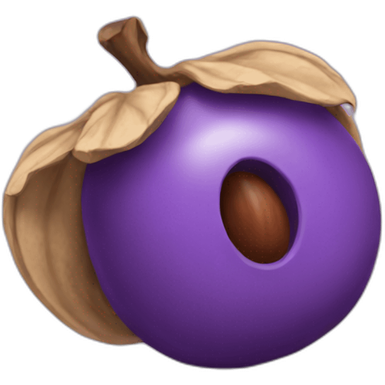 a purple nut emoji