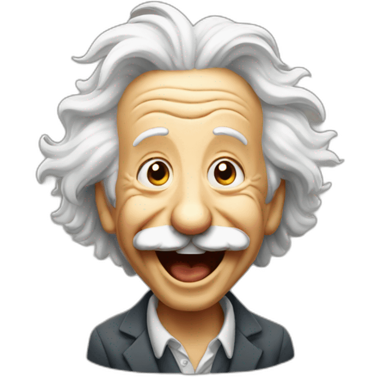 Einstein laughing  emoji