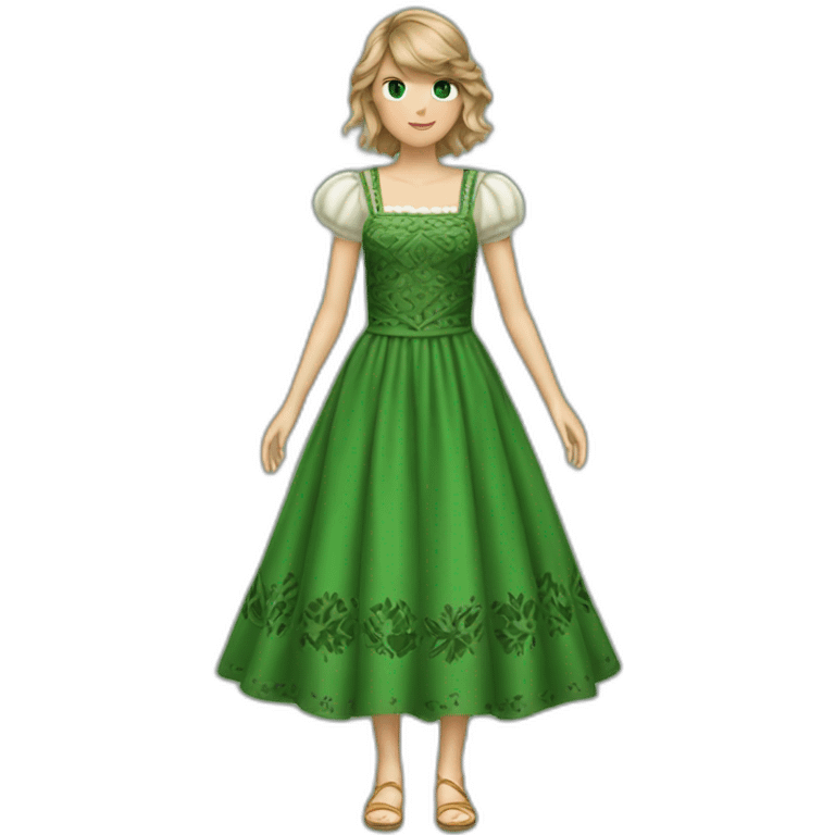 green folklore dress Taylor swift emoji