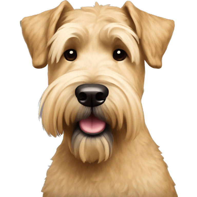 Wheaten terrier with standard breed show cut emoji