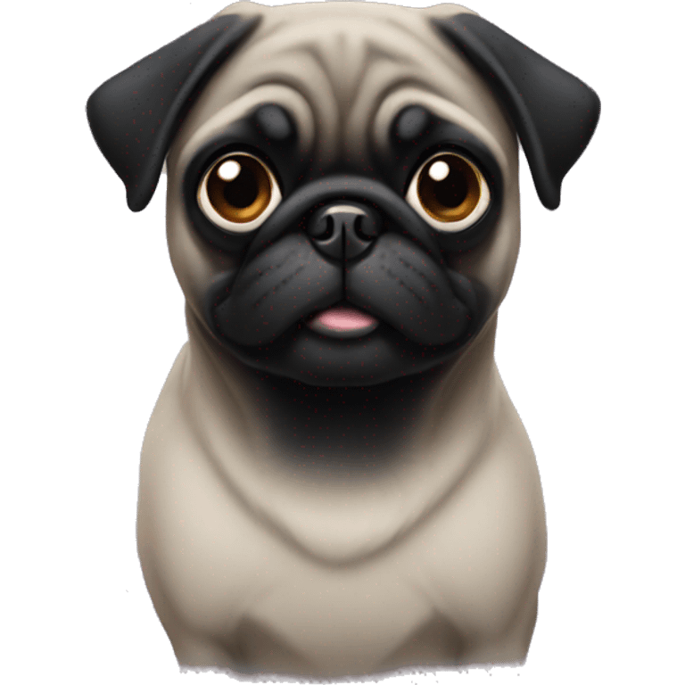 Black pug emoji