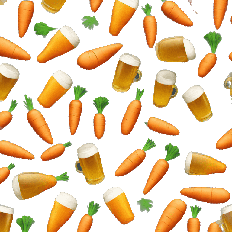 A Beer fighting a carrot  emoji