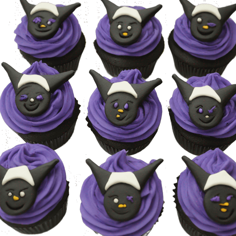 witch themed cupcakes emoji