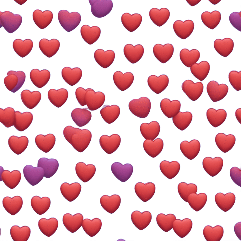 Coeur rouge dans un coeur bleu dans un coeur violet dans un coeur nois emoji