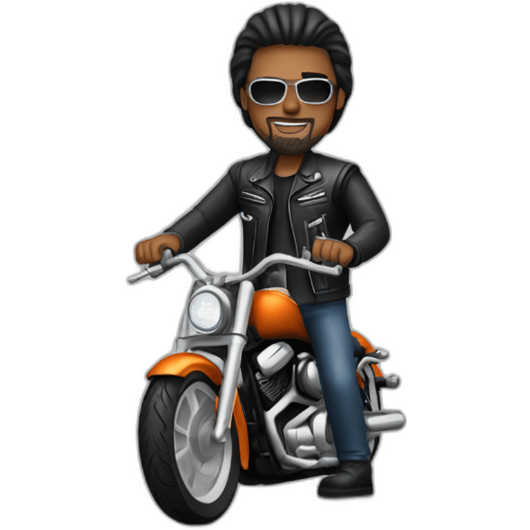 biker With harley davidson emoji