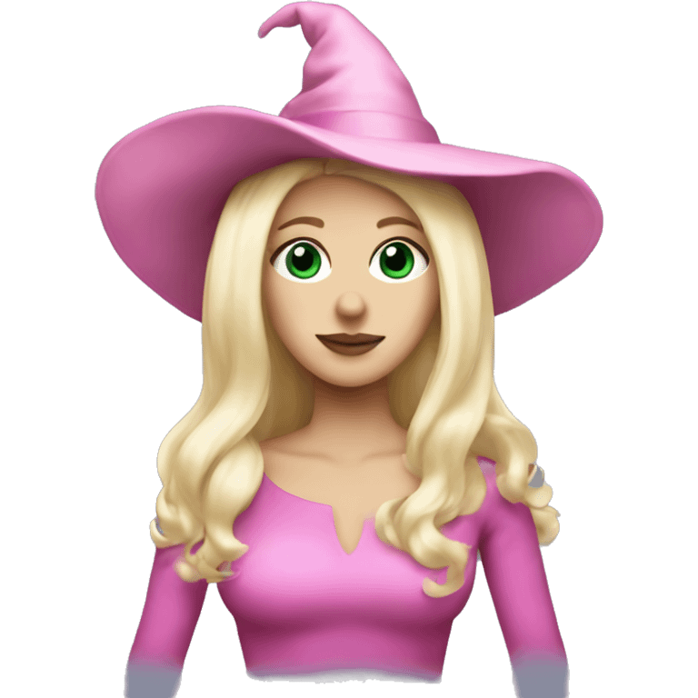 Bonds white witch blonde hair pink pointy hat emoji