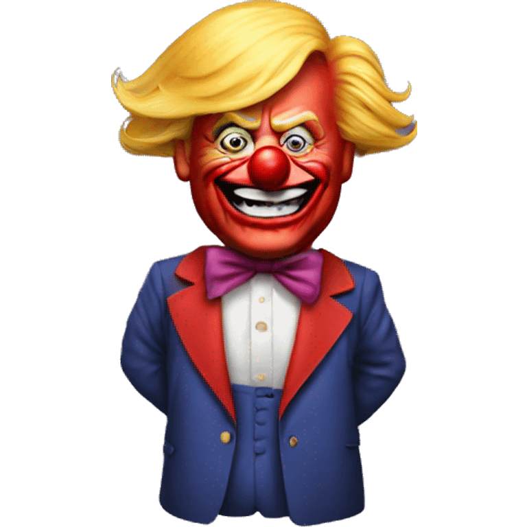 Donald trump dressed like a clown emoji