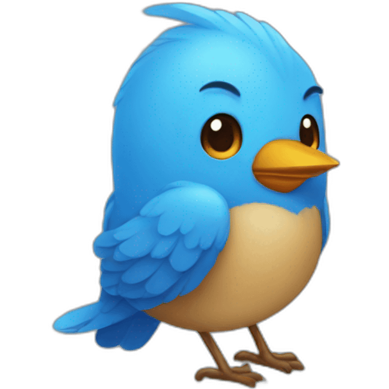 Twitter blue bird emoji