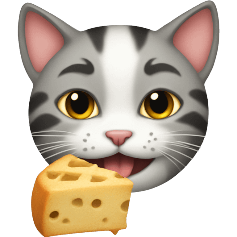 A cute cat eat  emoji