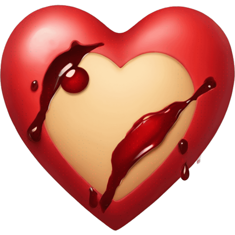 Corazón con sangre  emoji