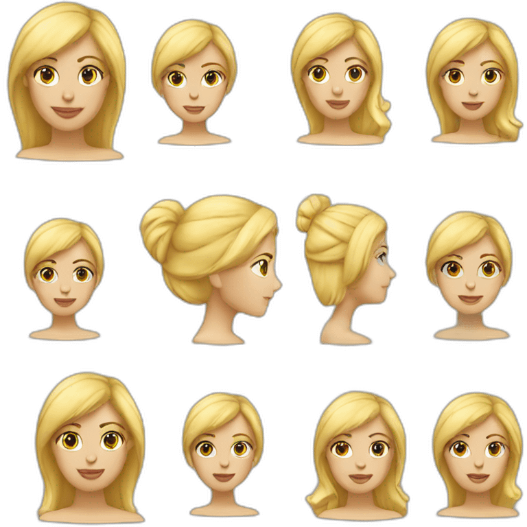 femme blond veniscien 40 ans emoji