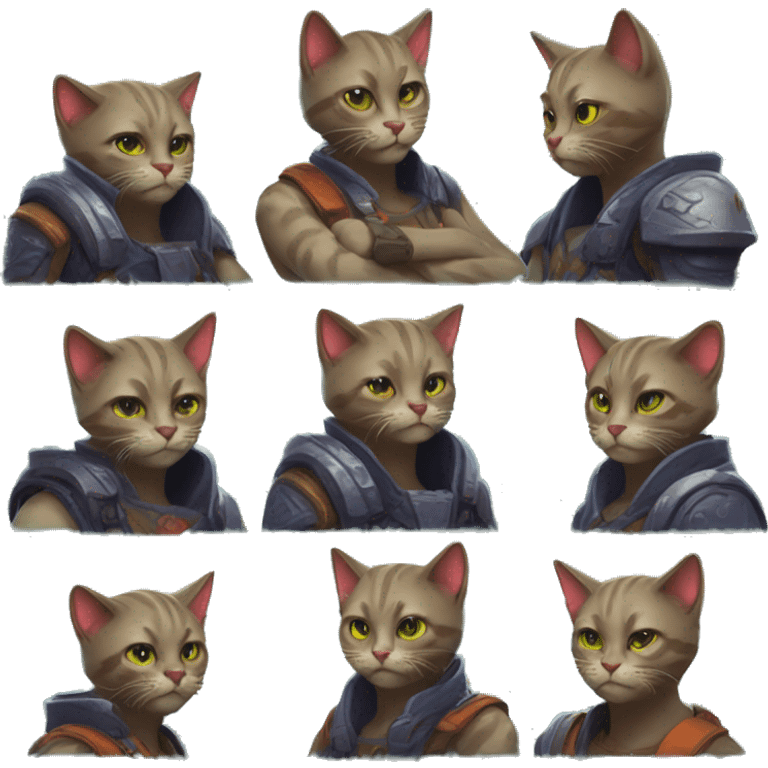 cat gamer playing dota 2 emoji