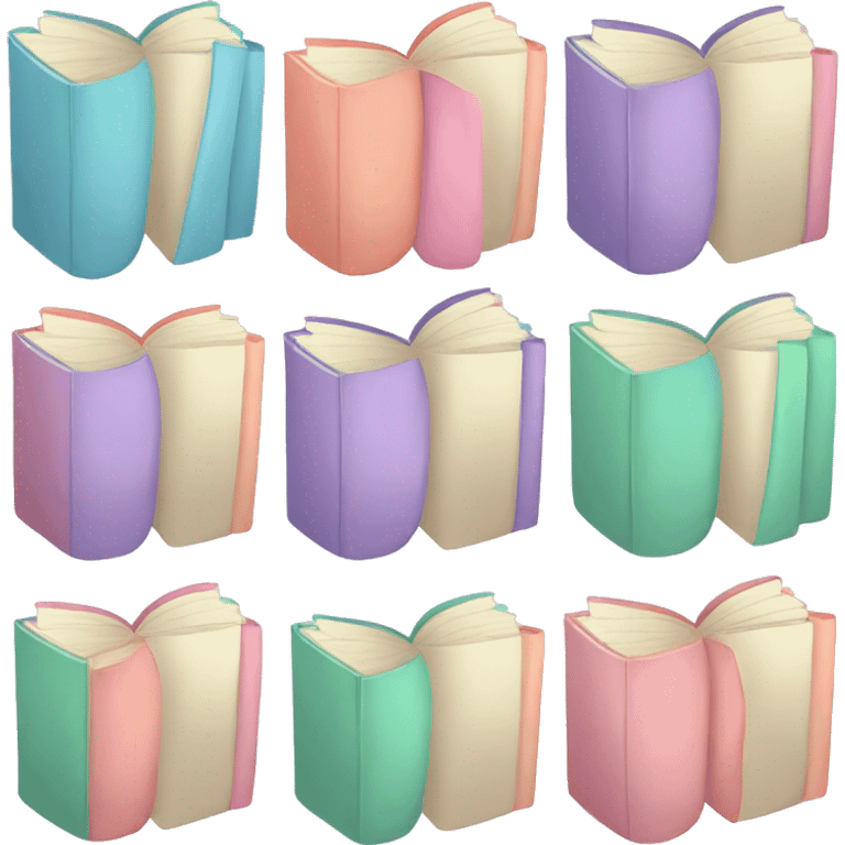 Pastel books emoji