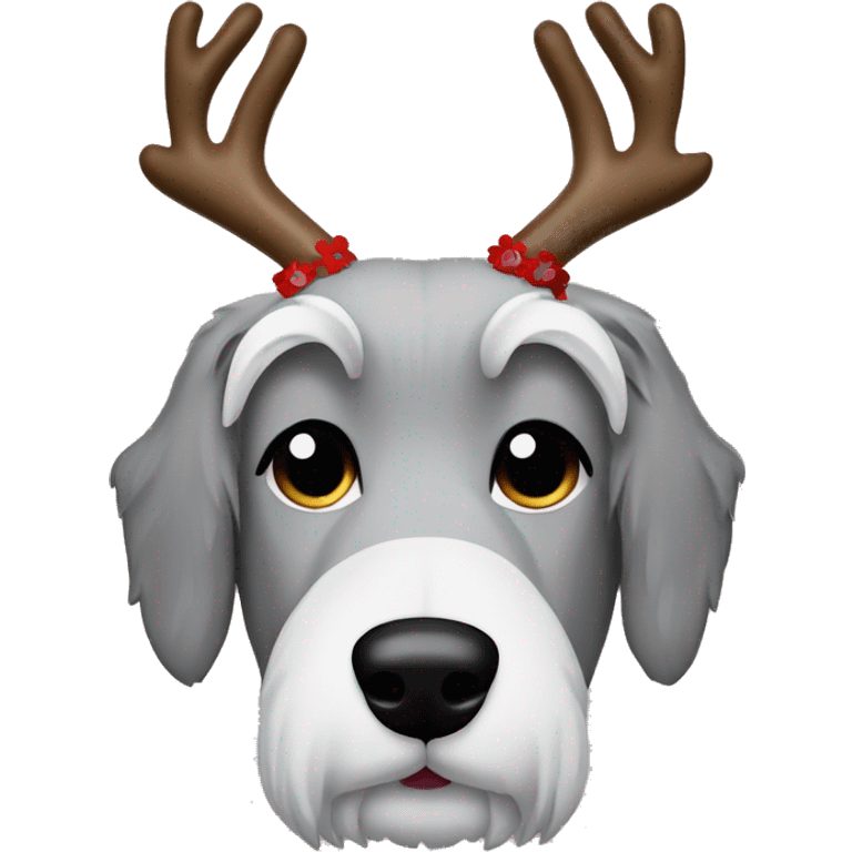  Irish wolfhound dog and reindeer antlers headband emoji