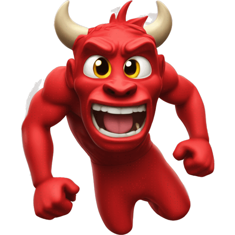 Manchester united red devil mascot emoji