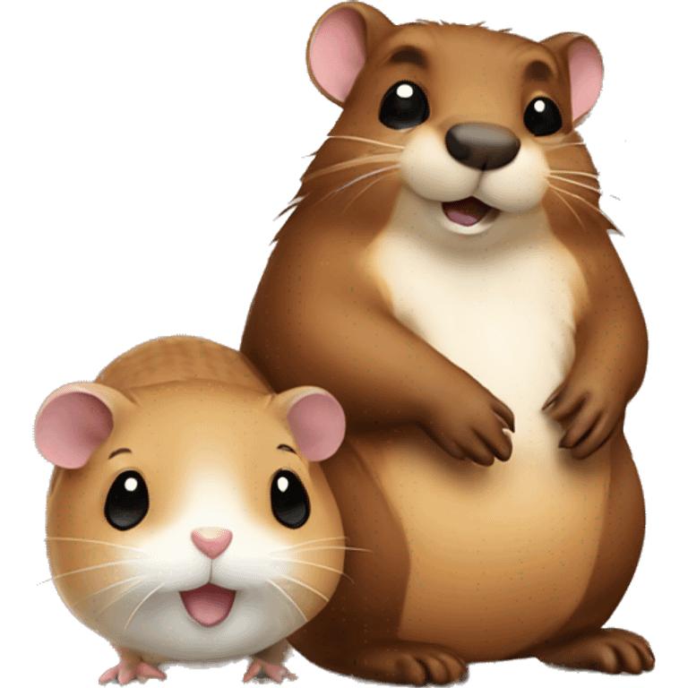 Beaver and hamster emoji