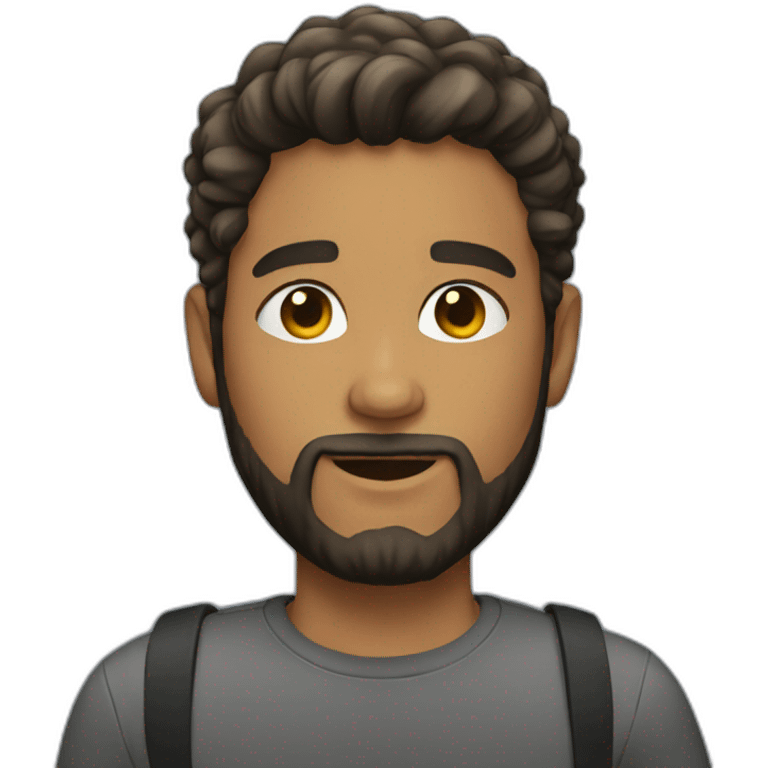 young man with beard emoji