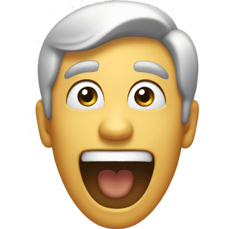 an emoji which shows that a person is very excited  emoji