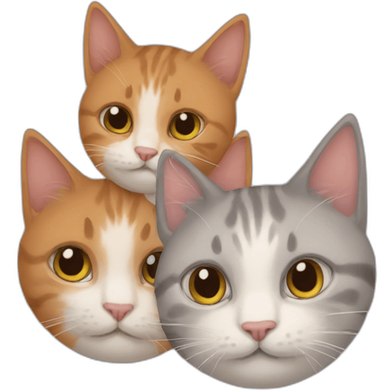 Cat-three-heads emoji