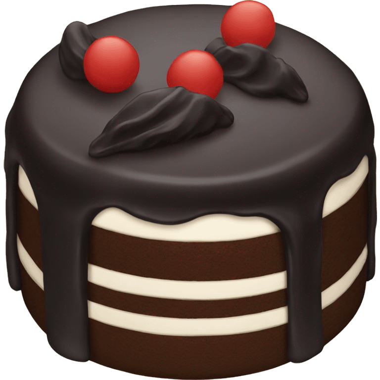 Black cake  emoji