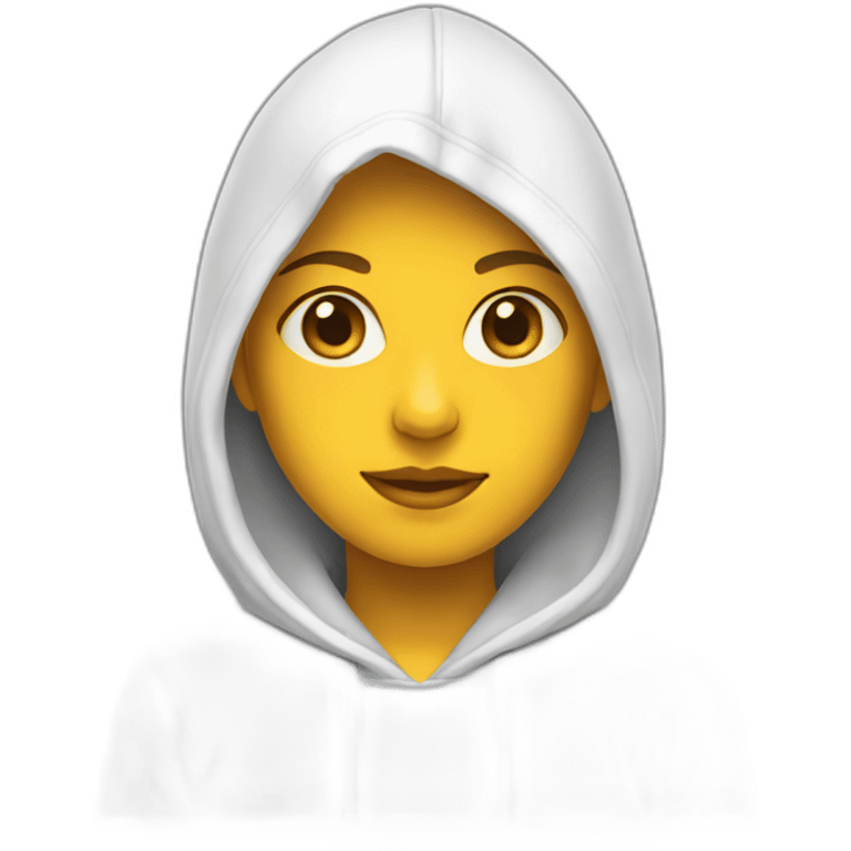 Teen with White hoodie and skirt emoji