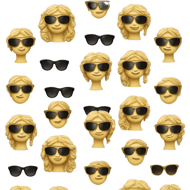 greek goddess sculpture sunglasses emoji