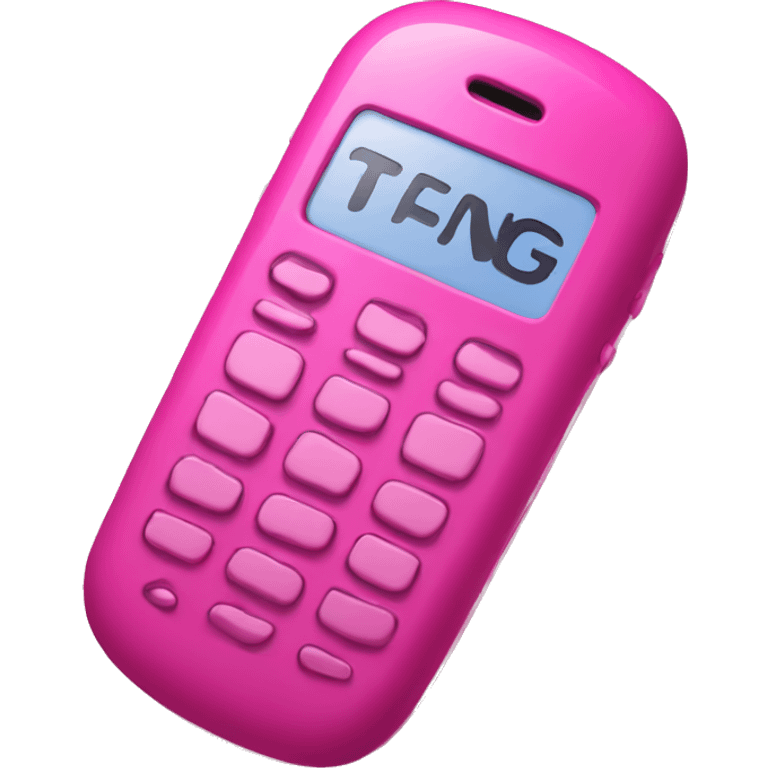 Pink cell phone  emoji