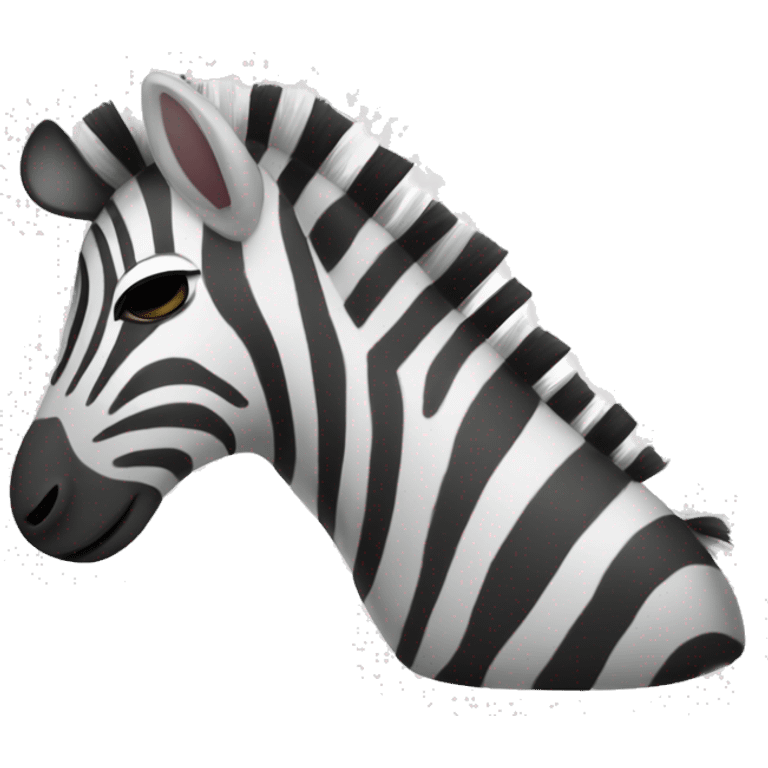 cute sleeping zebra with "z z z" emoji