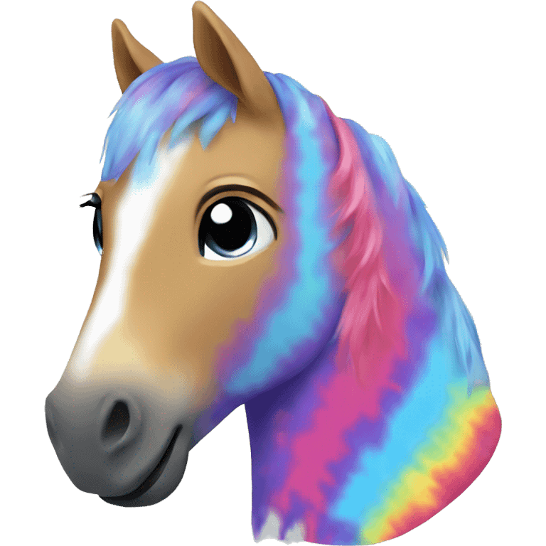 Tie dye pony emoji