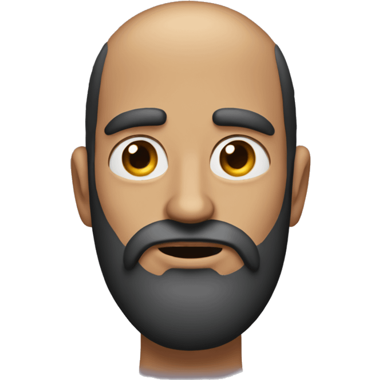 a guy with no mustache but a full beard looking crosseyed emoji