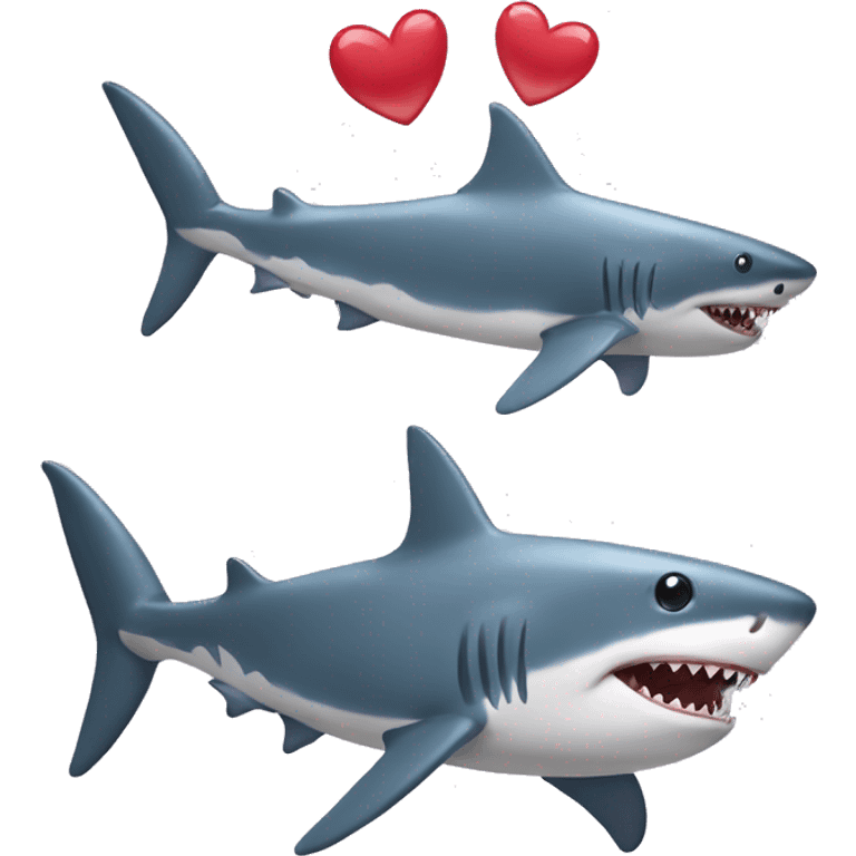 Shark with hearts in his eyes emoji