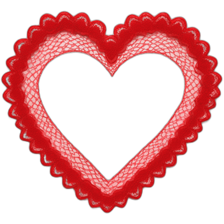 Red lace heart frame  emoji