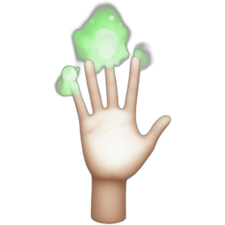 make a hand with an aura emoji