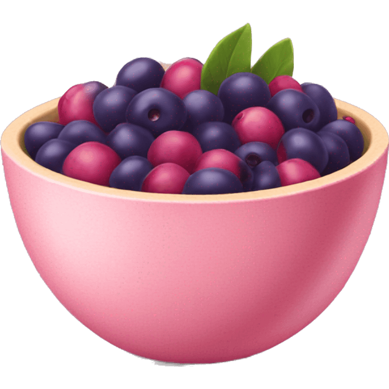 Pink açaí bowl emoji