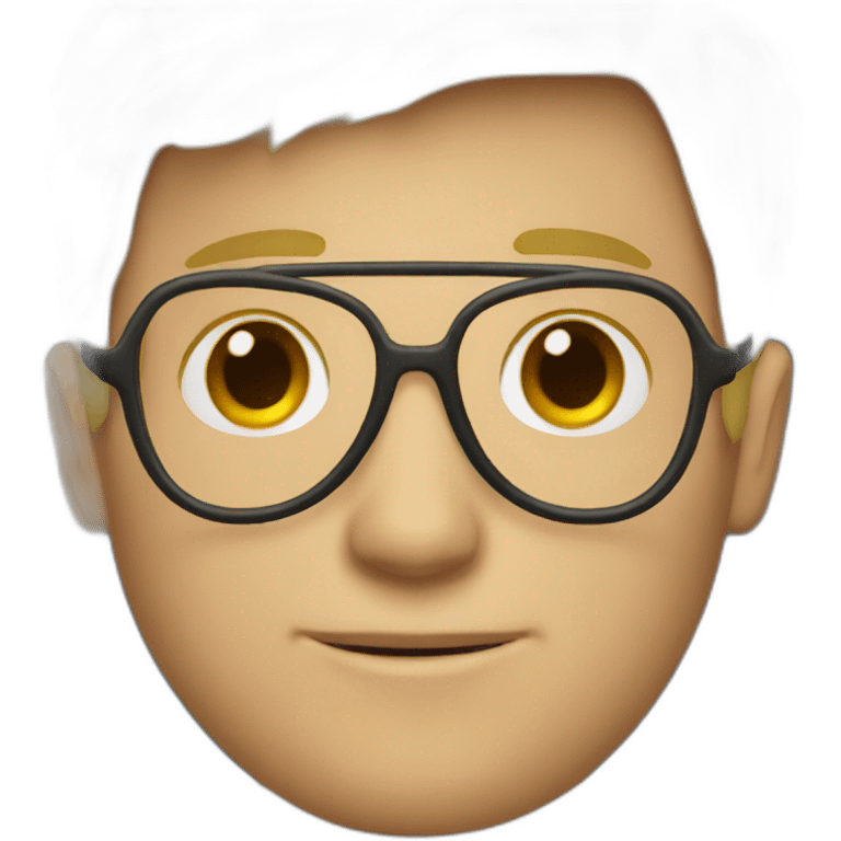 blonde white man with aviator glasses emoji