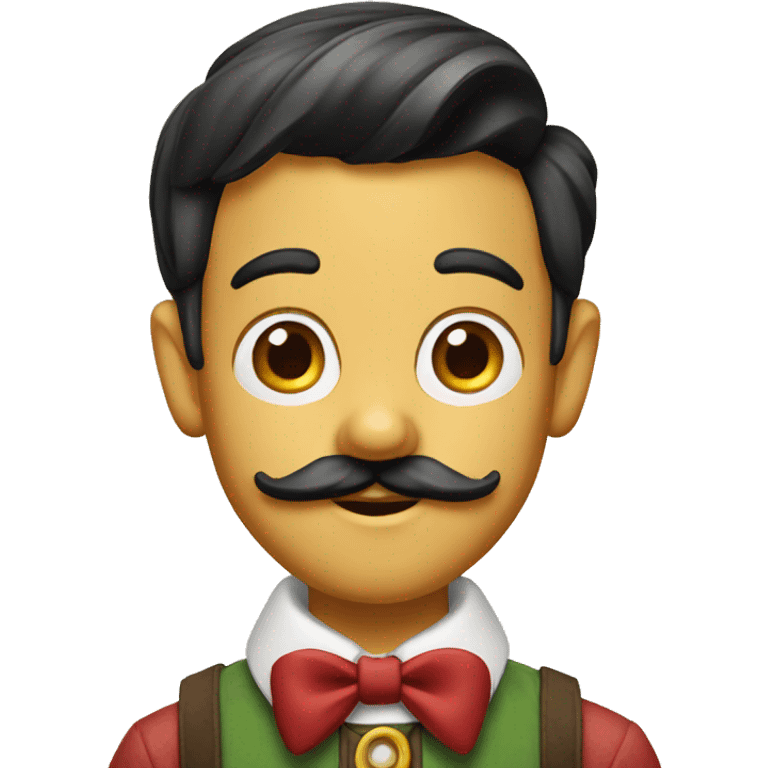 pinocchio with a mustache emoji