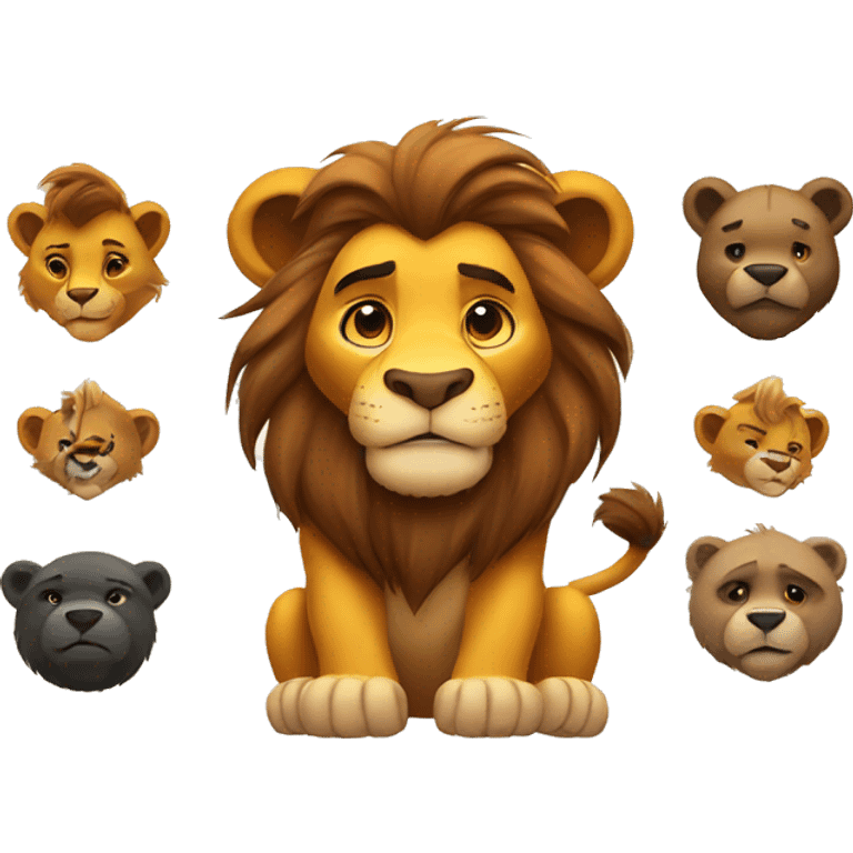 Lion King and bear  emoji