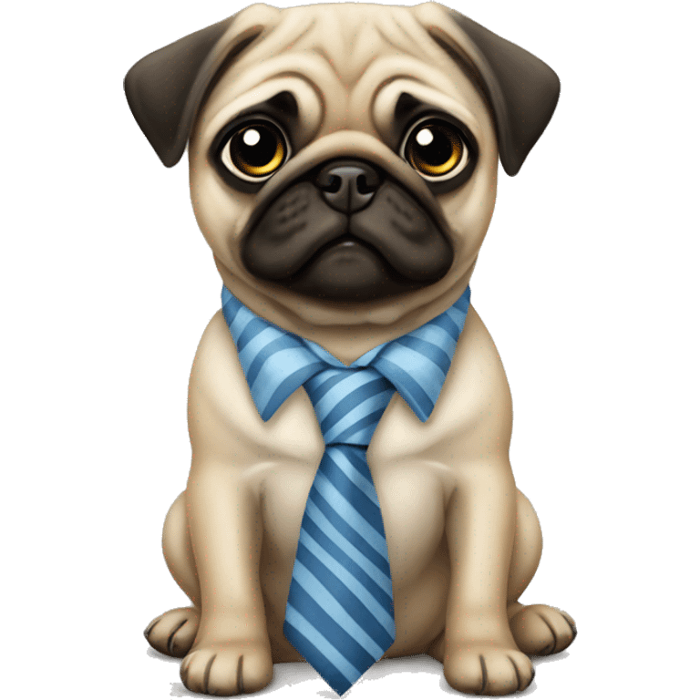 pug puppy in a tie emoji