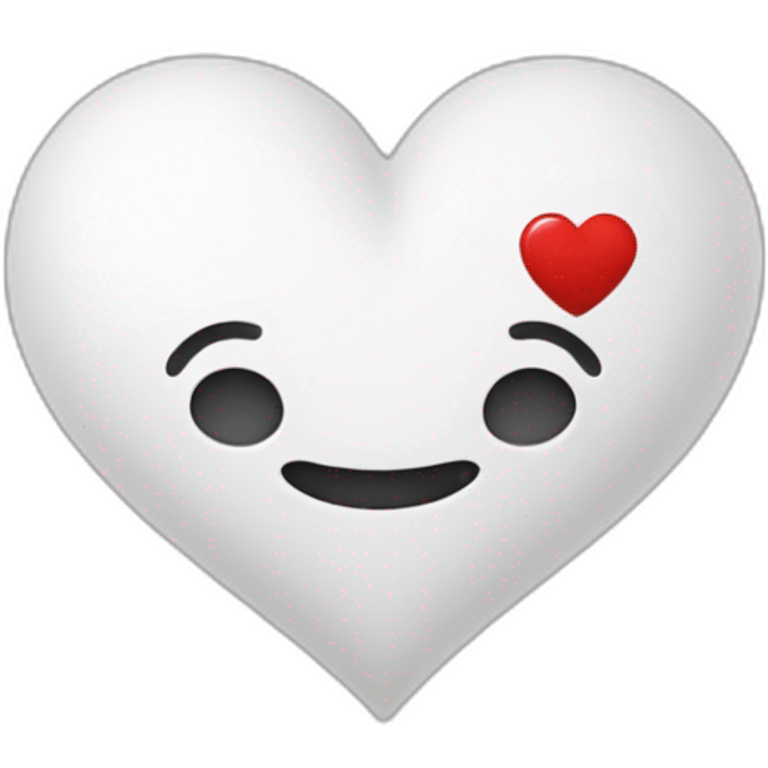 Corazón blanco con venda negra emoji