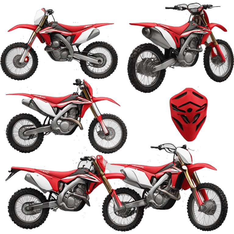 Una moto CRF 250. De cross honda color roja emoji