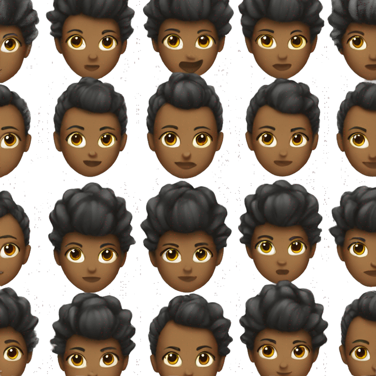 Black girl Mohawk  emoji