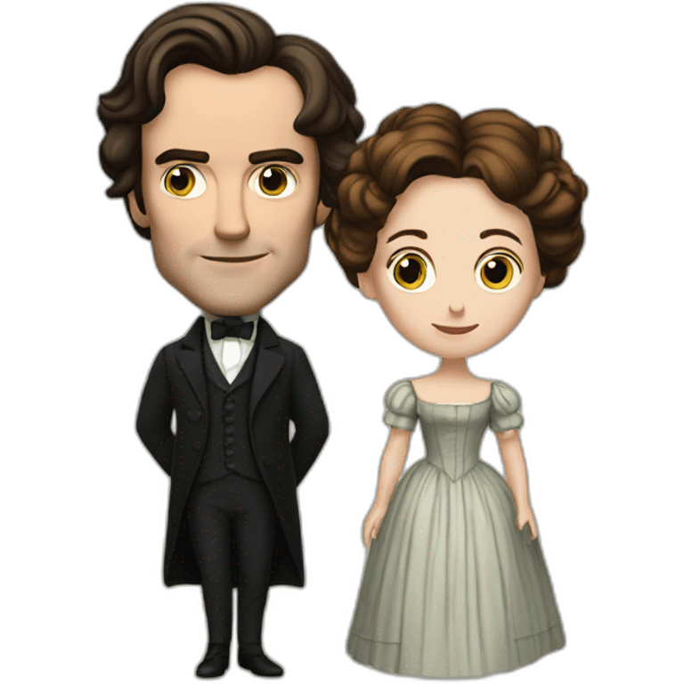 mr darcy and elisabeth benett emoji