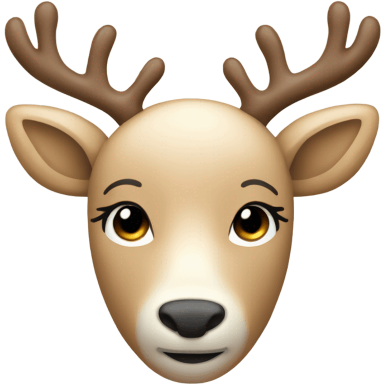 Beige Reindeer’s face emoji