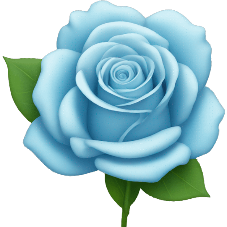 Light blue rose flower emoji