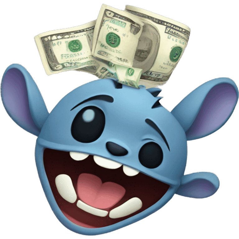 stich con billetes emoji