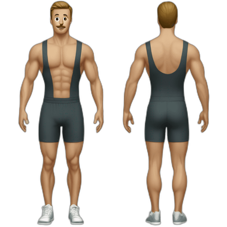 Vintage men workout suit emoji