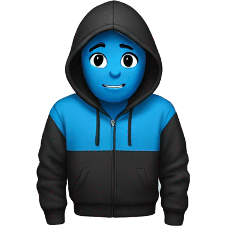 Black and blue hoodie emoji