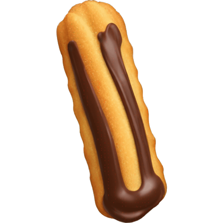 Dipped chocolate churro emoji