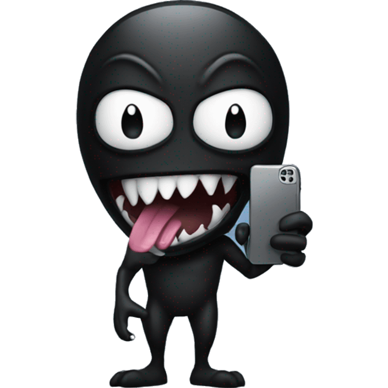 venom holding a cell phone emoji